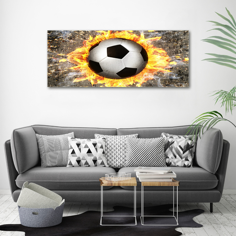 Acrylic wall art Burning football saw