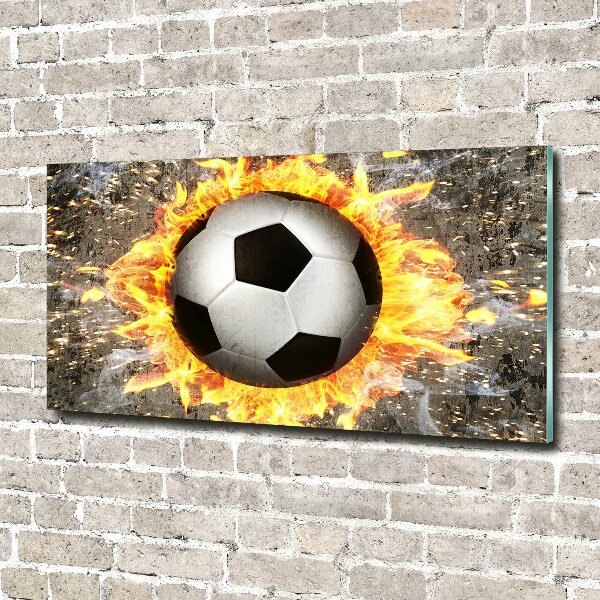 Acrylic wall art Burning football saw