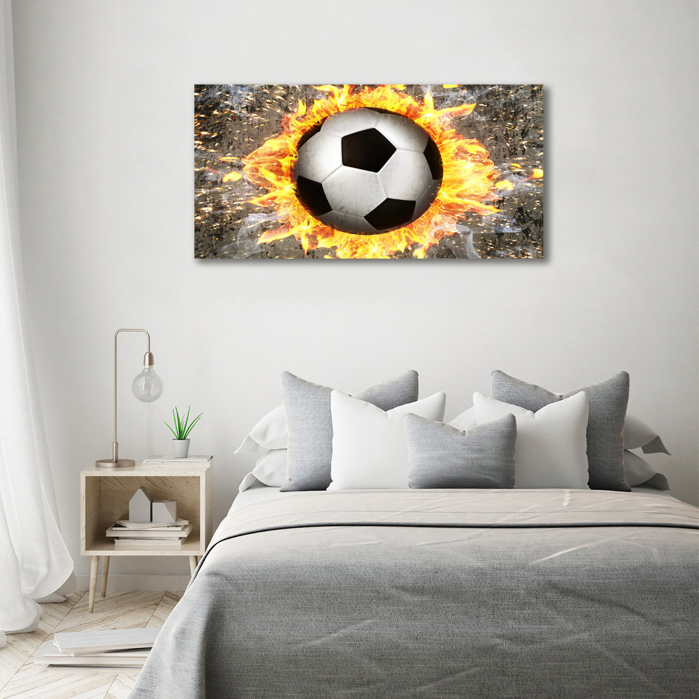 Acrylic wall art Burning football saw