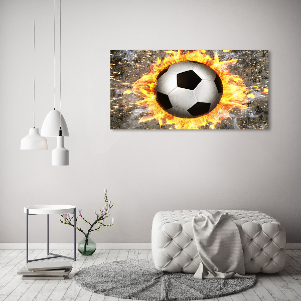 Acrylic wall art Burning football saw