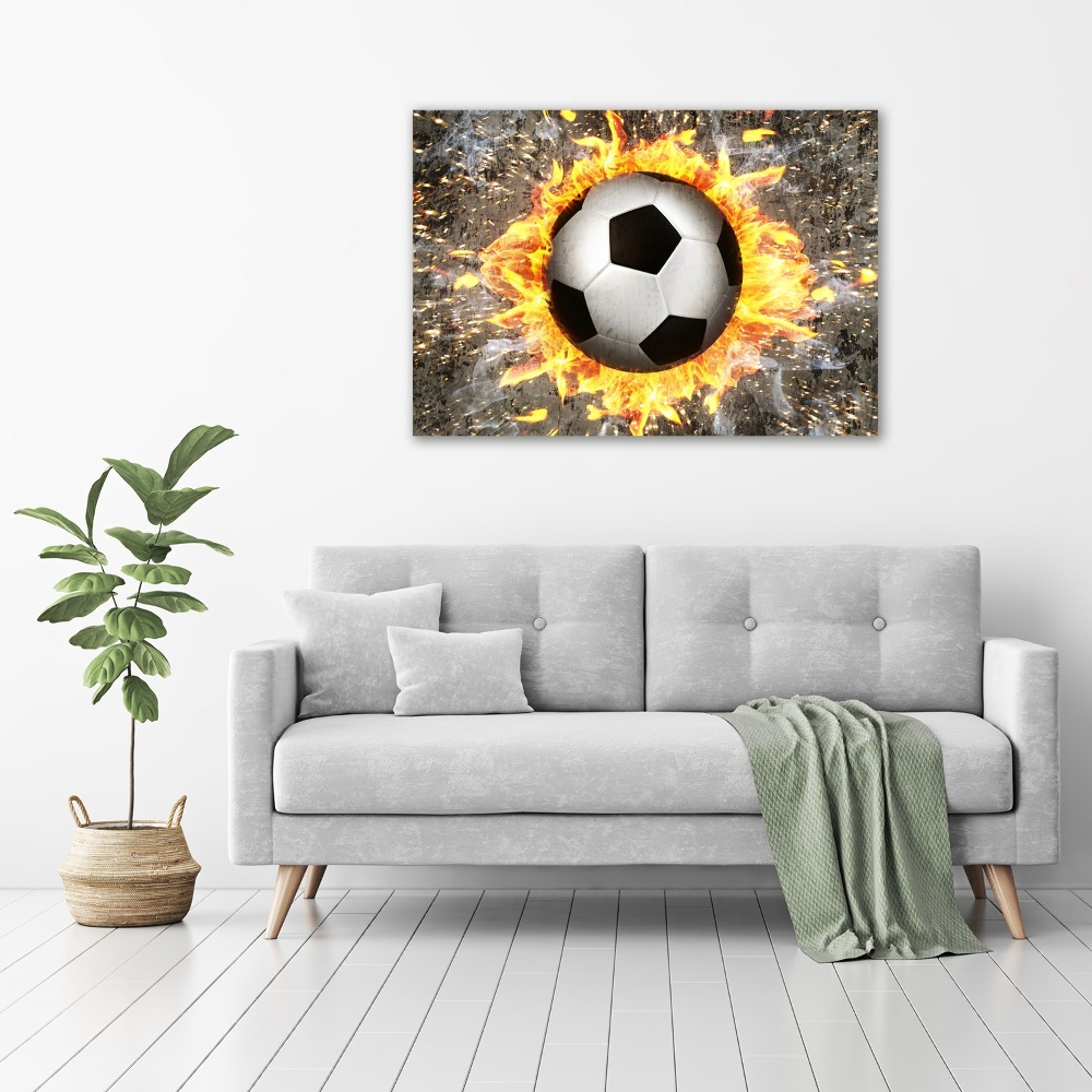 Acrylic wall art Burning football saw