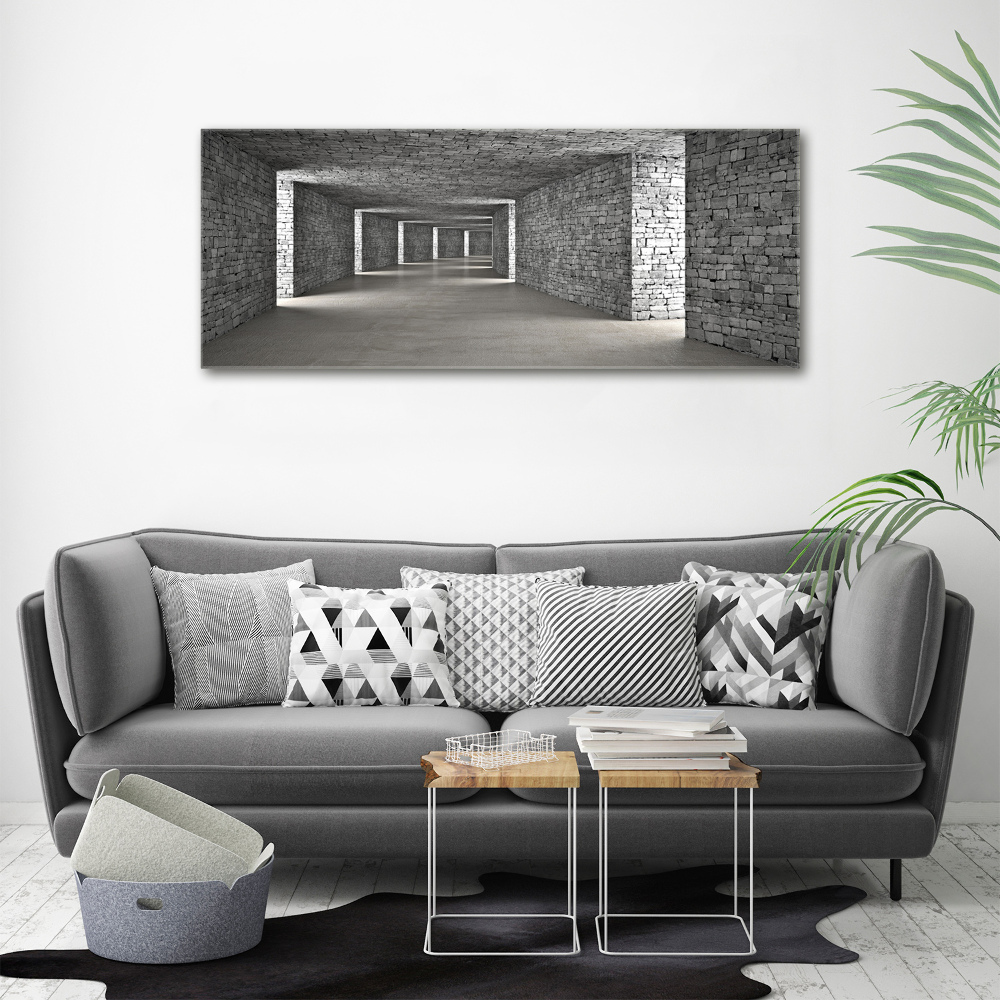 Wall art acrylic Brick tunnel