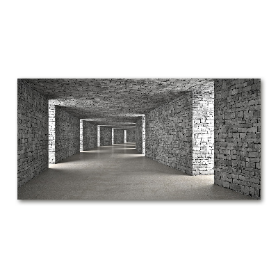 Wall art acrylic Brick tunnel