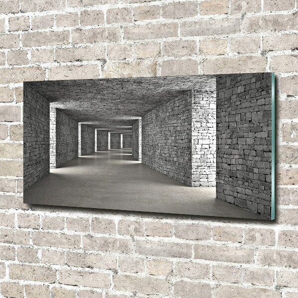 Wall art acrylic Brick tunnel