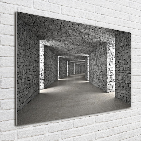 Wall art acrylic Brick tunnel