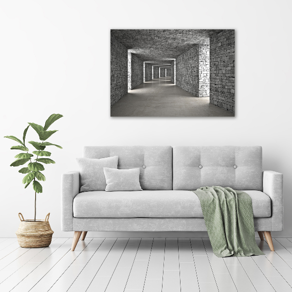 Wall art acrylic Brick tunnel