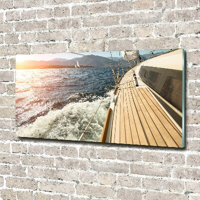 Acrylic wall art Sailboat at sea