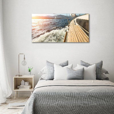 Acrylic wall art Sailboat at sea