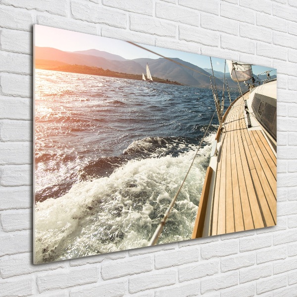 Acrylic wall art Sailboat at sea