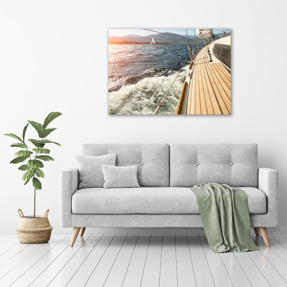 Acrylic wall art Sailboat at sea