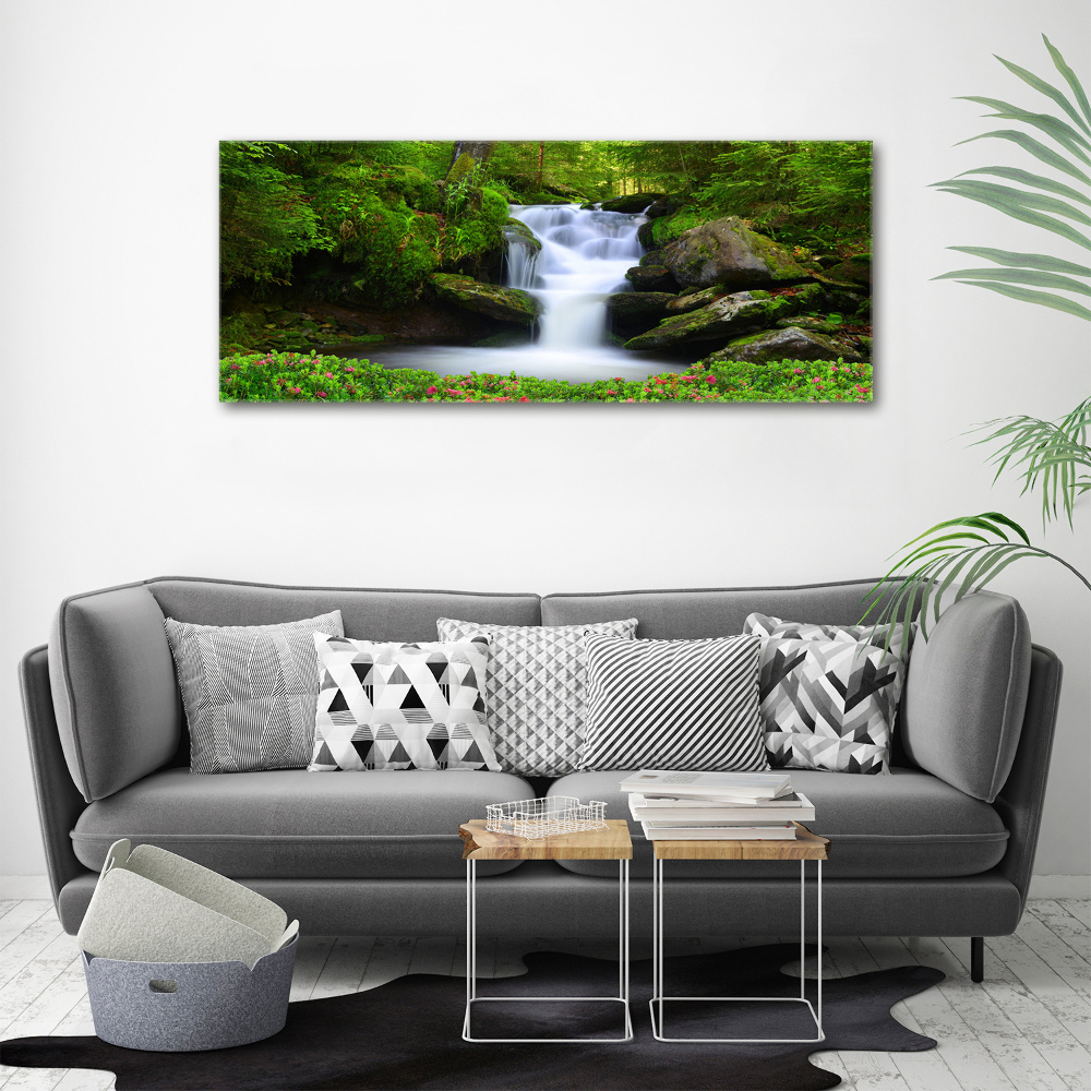 Wall art acrylic Waterfall in the forest