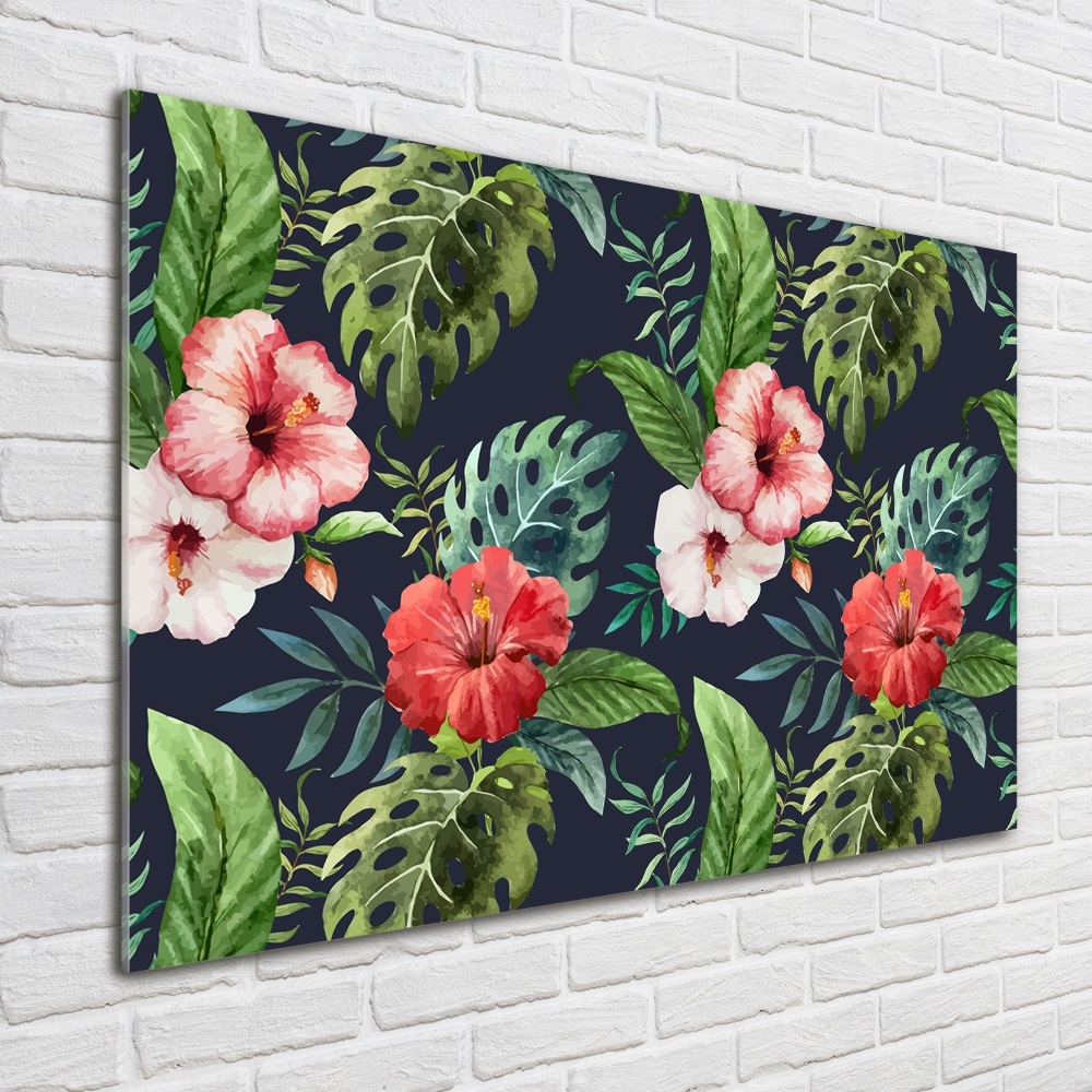 Acrylic print Tropical flowers