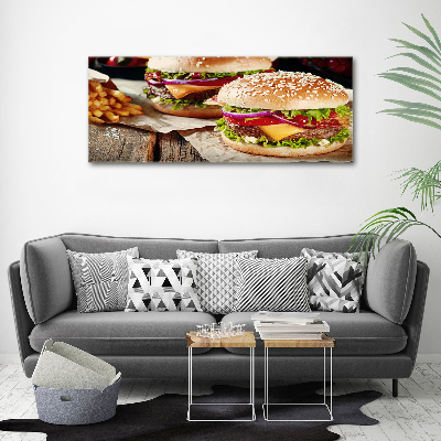 Print on acrylic hamburgers