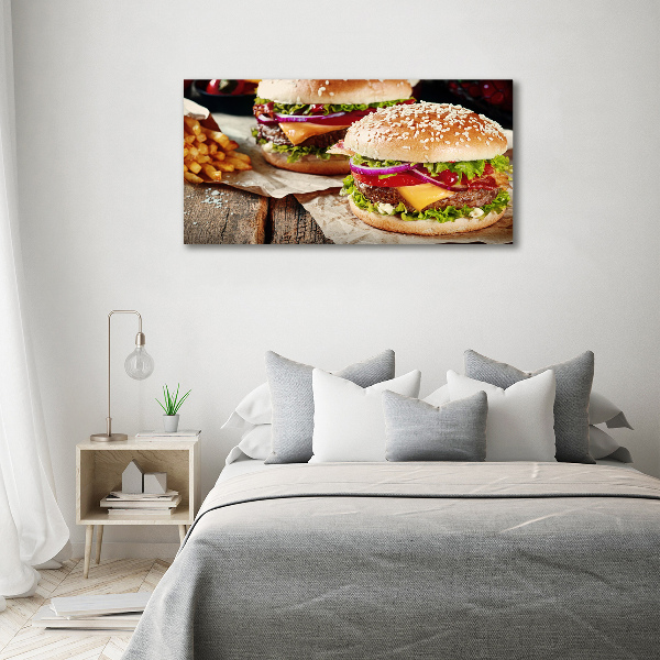 Print on acrylic hamburgers