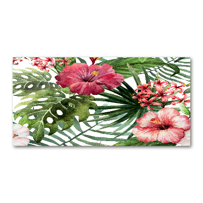 Print on acrylic Tropical flowers