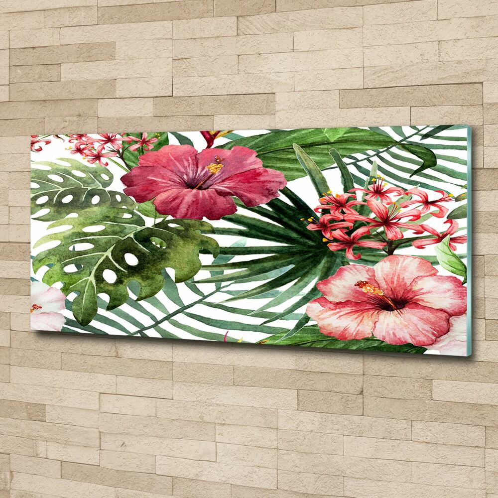 Print on acrylic Tropical flowers