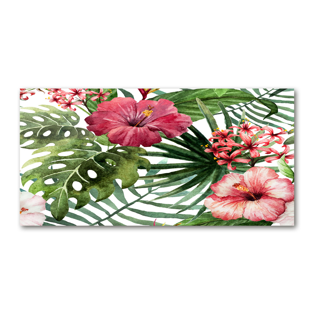 Print on acrylic Tropical flowers