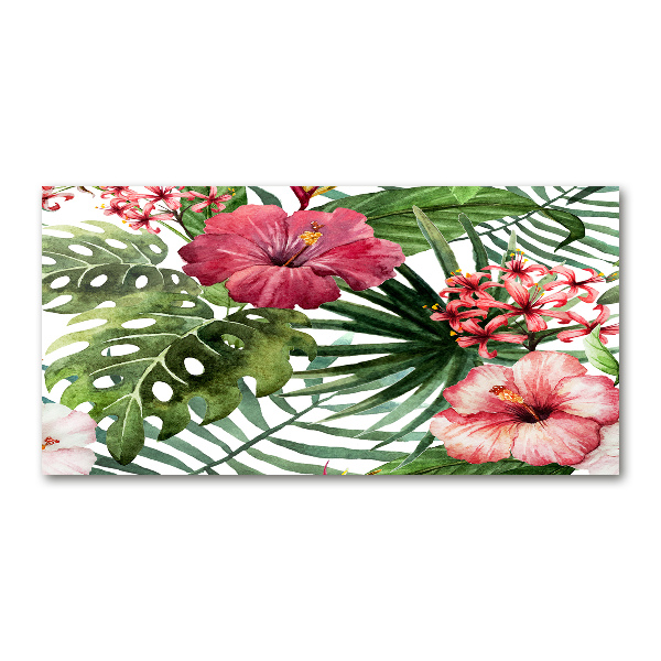 Print on acrylic Tropical flowers