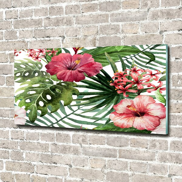 Print on acrylic Tropical flowers