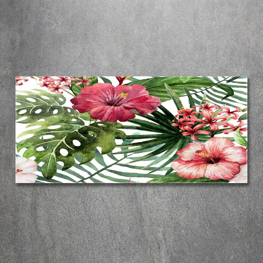 Print on acrylic Tropical flowers