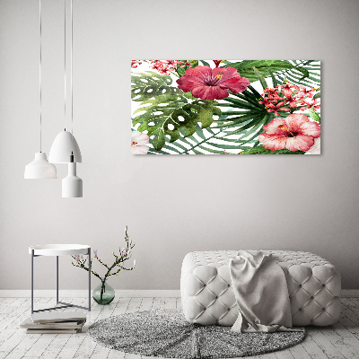 Print on acrylic Tropical flowers