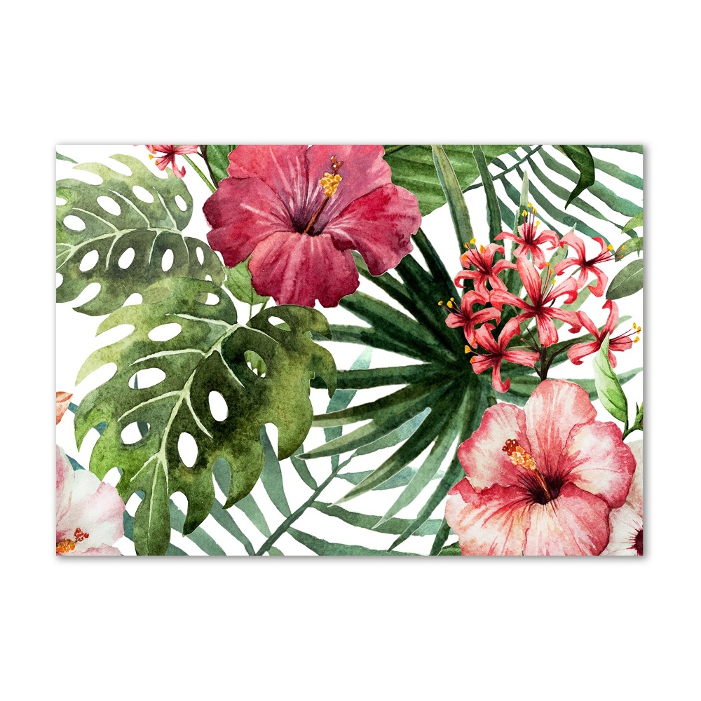 Print on acrylic Tropical flowers