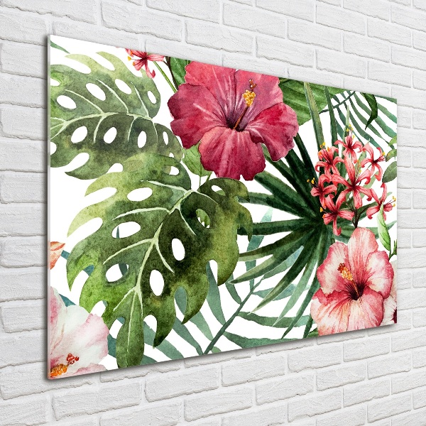 Print on acrylic Tropical flowers