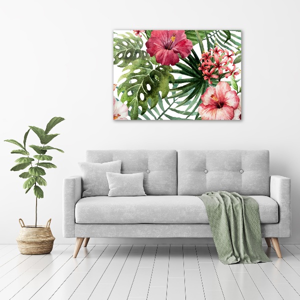 Print on acrylic Tropical flowers