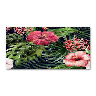 Print on acrylic Tropical flowers