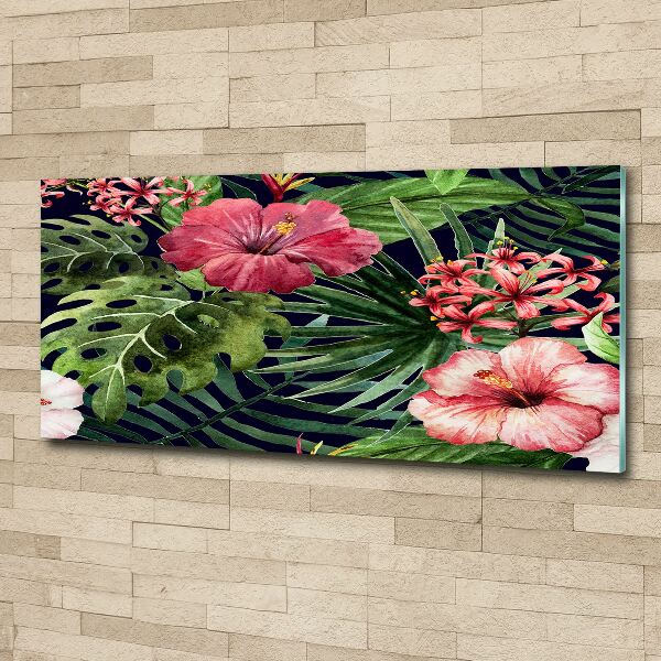 Print on acrylic Tropical flowers