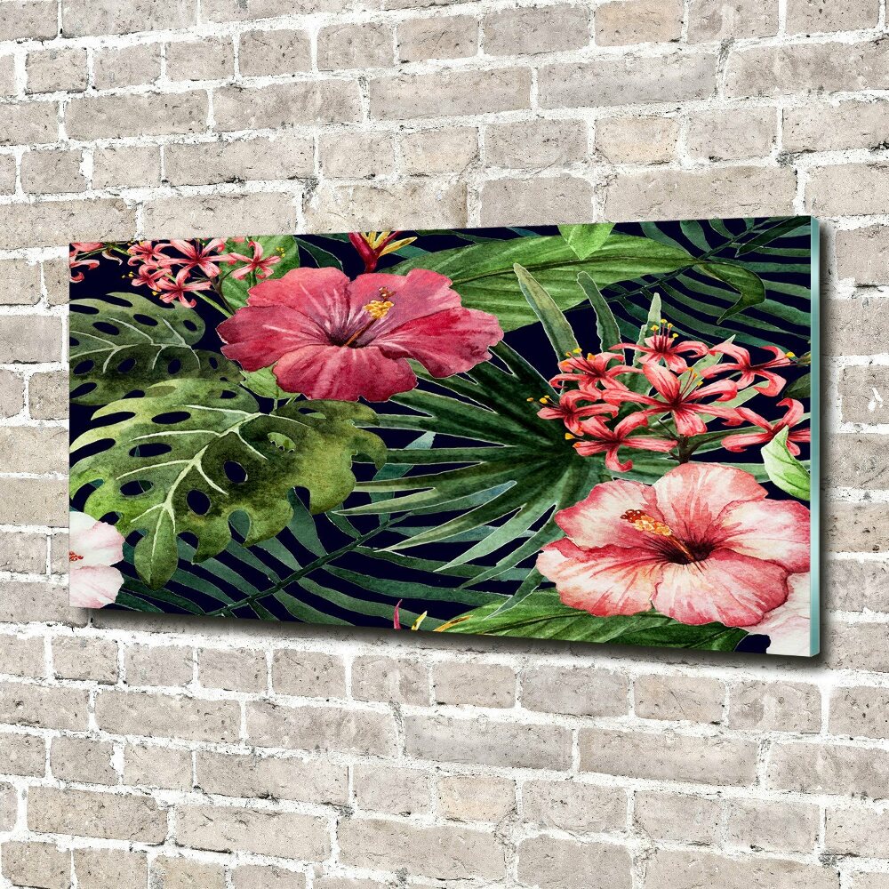 Print on acrylic Tropical flowers