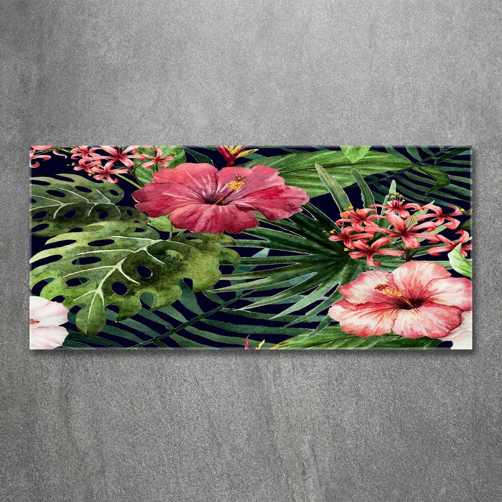 Print on acrylic Tropical flowers