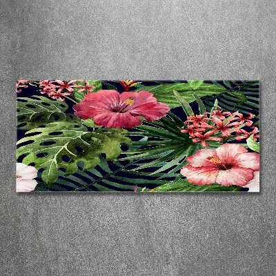 Print on acrylic Tropical flowers