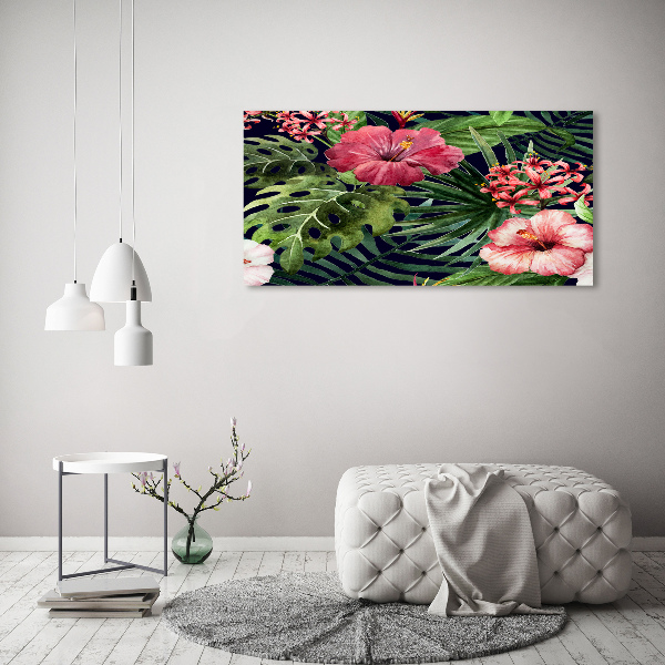 Print on acrylic Tropical flowers