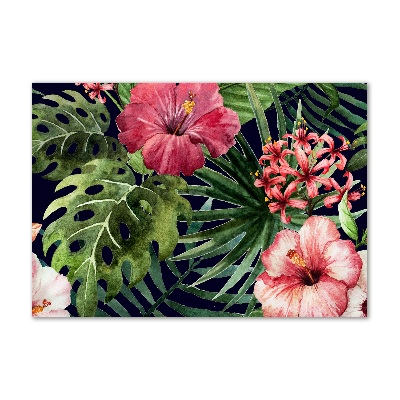 Print on acrylic Tropical flowers