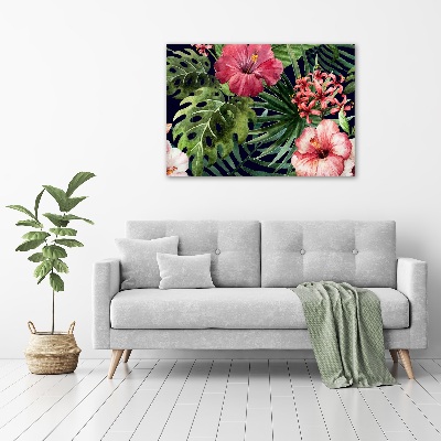 Print on acrylic Tropical flowers