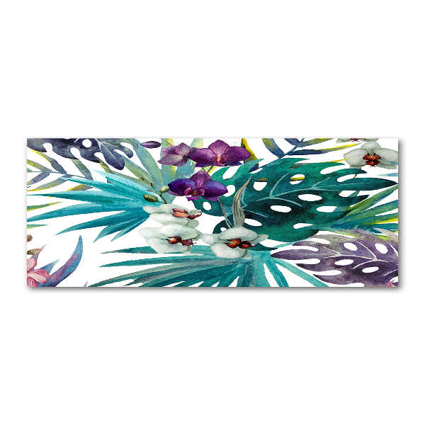 Acrylic wall art Tropical flowers