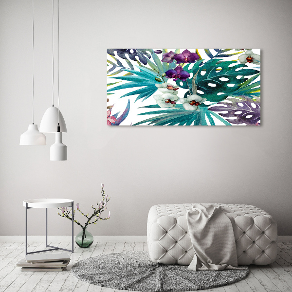 Acrylic wall art Tropical flowers