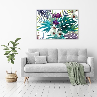 Acrylic wall art Tropical flowers