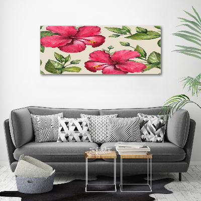 Acrylic wall art Pink hibiscus