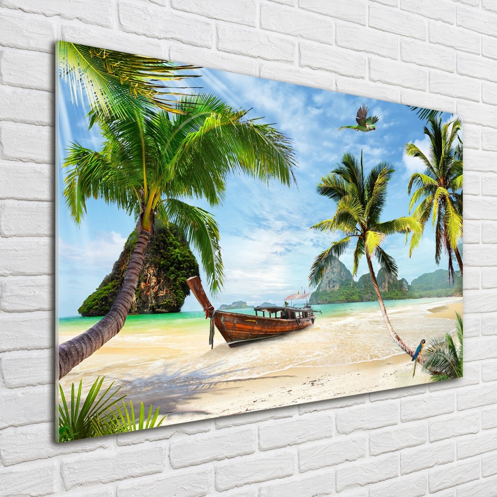 Print on acrylic Palms on the beach