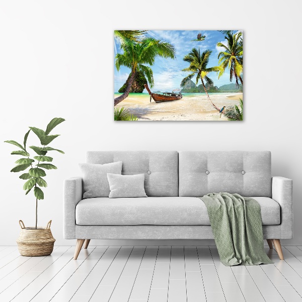 Print on acrylic Palms on the beach