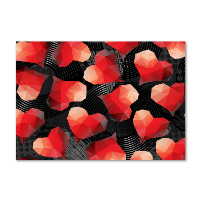 Print on acrylic Geometric hearts