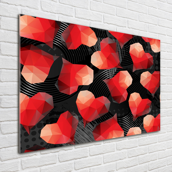 Print on acrylic Geometric hearts