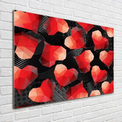 Print on acrylic Geometric hearts