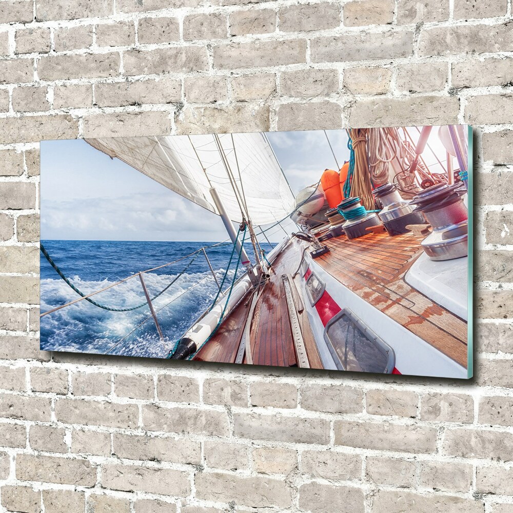 Wall art acrylic Sailboat at sea