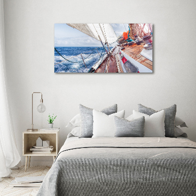 Wall art acrylic Sailboat at sea