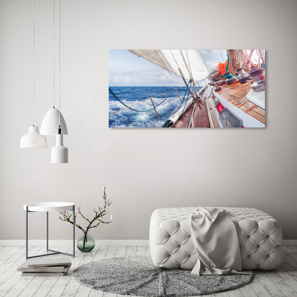 Wall art acrylic Sailboat at sea