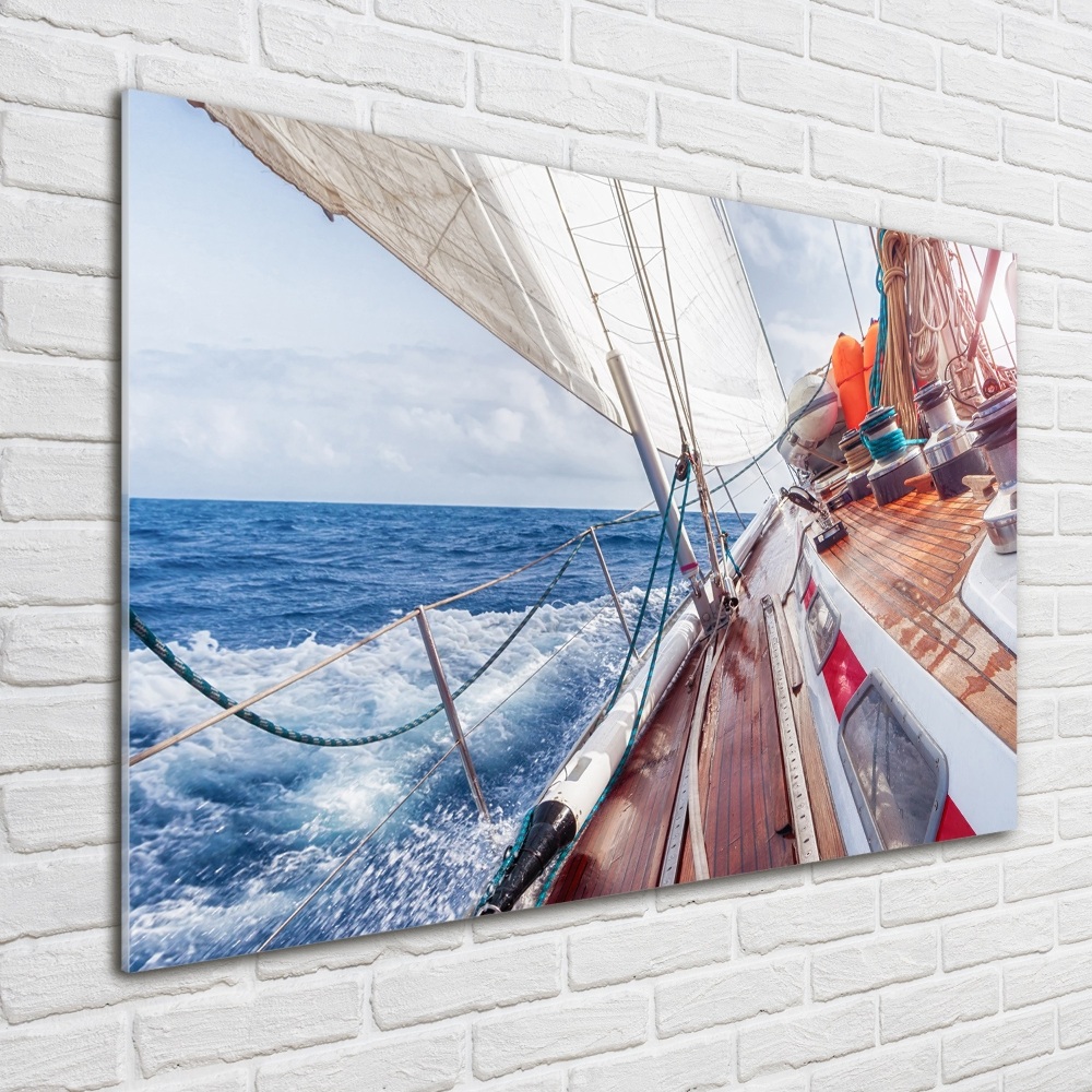 Wall art acrylic Sailboat at sea