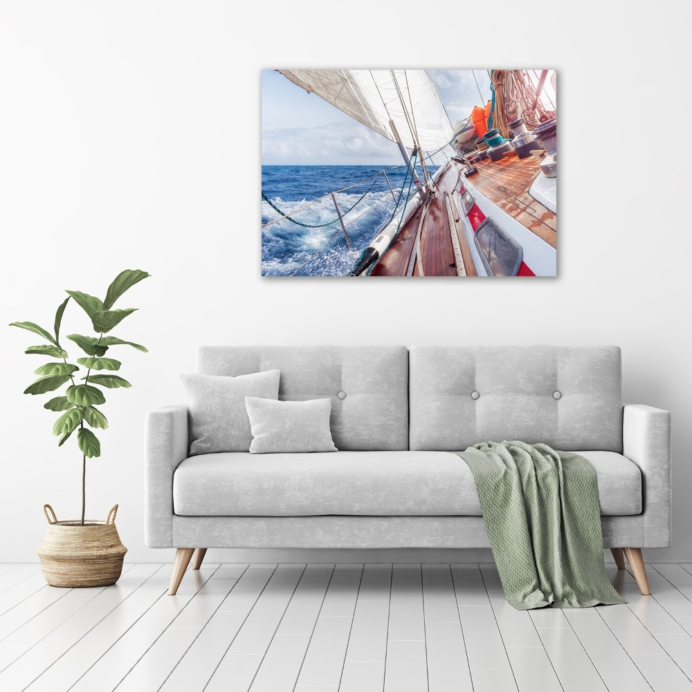 Wall art acrylic Sailboat at sea